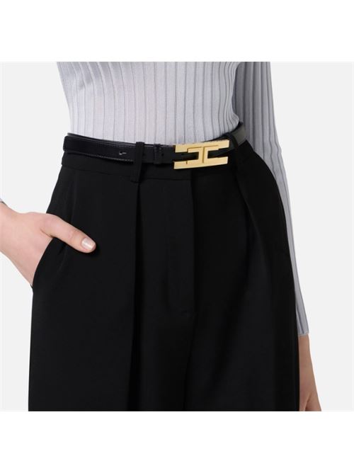 DOUBLE LOGO BELT ELISABETTA FRANCHI | CT72S57E2110 Nero